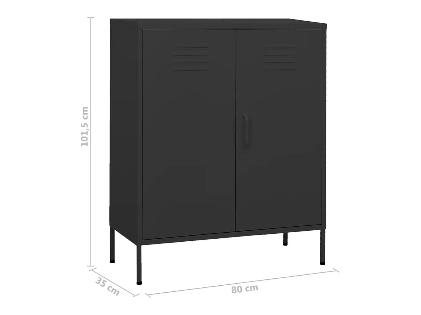 Armário de arrumação aço 80x35x101,5 cm antracite