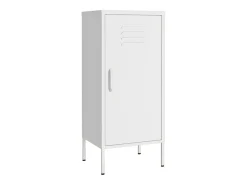 Armário de arrumação aço 42,5x35x101,5 cm branco