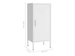 Armário de arrumação aço 42,5x35x101,5 cm branco