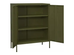 Armário de arrumação aço 80x35x101,5 cm verde-azeitona