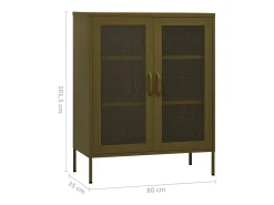 Armário de arrumação aço 80x35x101,5 cm verde-azeitona
