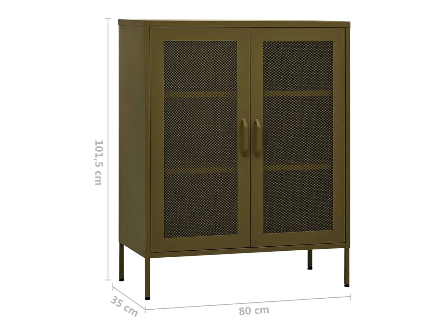 Armário de arrumação aço 80x35x101,5 cm verde-azeitona