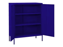 Armário de arrumação aço 80x35x101,5 cm azul-marinho