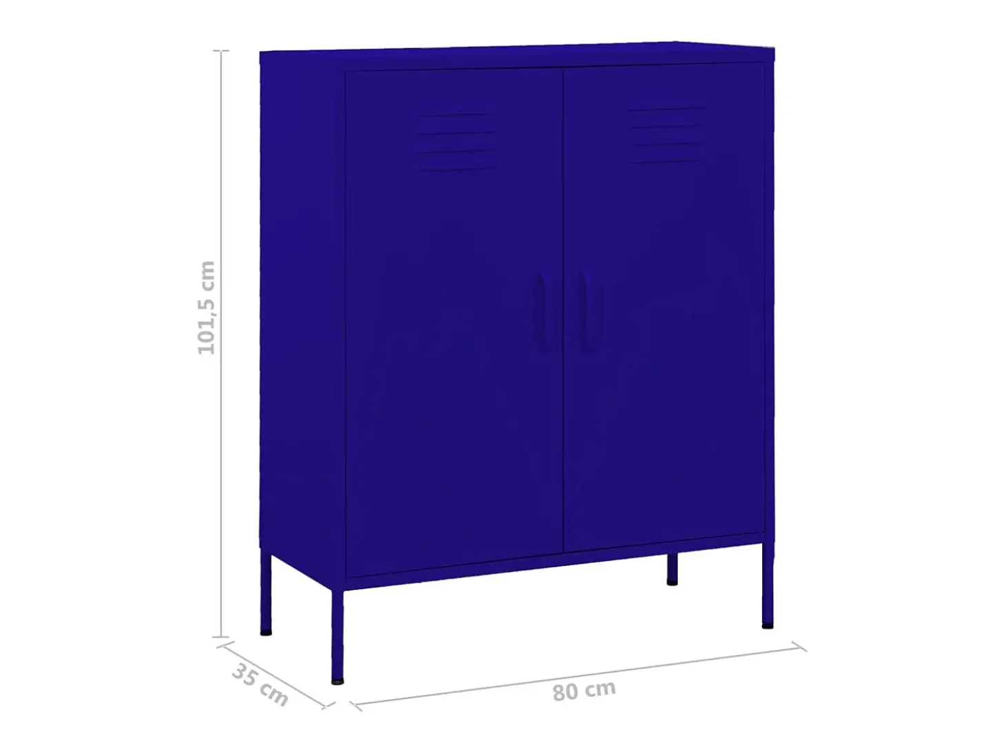 Armário de arrumação aço 80x35x101,5 cm azul-marinho