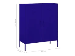 Armário de arrumação aço 80x35x101,5 cm azul-marinho
