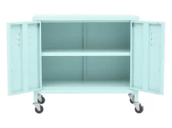 Armário de arrumação aço 60x35x56 cm verde-hortelã