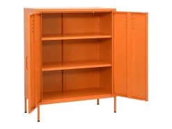 Armário de arrumação aço 80x35x101,5 cm laranja