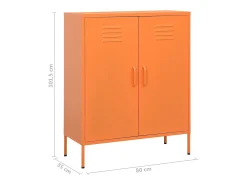 Armário de arrumação aço 80x35x101,5 cm laranja