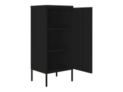 Armário de arrumação aço 42,5x35x101,5 cm preto
