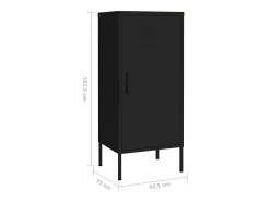 Armário de arrumação aço 42,5x35x101,5 cm preto