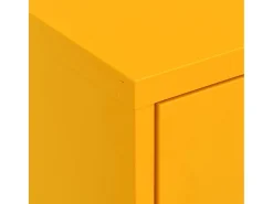 Armário de arrumação aço 80x35x101,5 cm amarelo mostarda