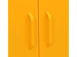 Armário de arrumação aço 80x35x101,5 cm amarelo mostarda