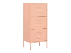 Armário de arrumação aço 42,5x35x101,5 cm rosa