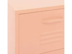 Armário de arrumação aço 42,5x35x101,5 cm rosa