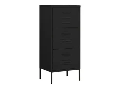Armário de arrumação aço 42,5x35x101,5 cm preto