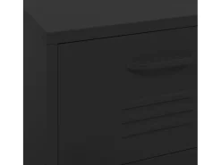 Armário de arrumação aço 42,5x35x101,5 cm preto