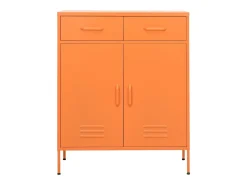 Armário de arrumação aço 80x35x101,5 cm laranja