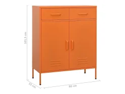 Armário de arrumação aço 80x35x101,5 cm laranja