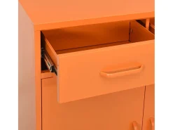 Armário de arrumação aço 80x35x101,5 cm laranja
