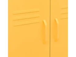 Armário de arrumação aço 60x35x56 cm amarelo mostarda
