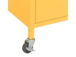 Armário de arrumação aço 60x35x56 cm amarelo mostarda