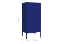 Armário de arrumação aço 42,5x35x101,5 cm azul-marinho