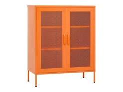 Armário de arrumação aço 80x35x101,5 cm laranja