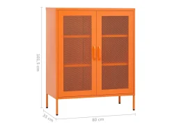 Armário de arrumação aço 80x35x101,5 cm laranja