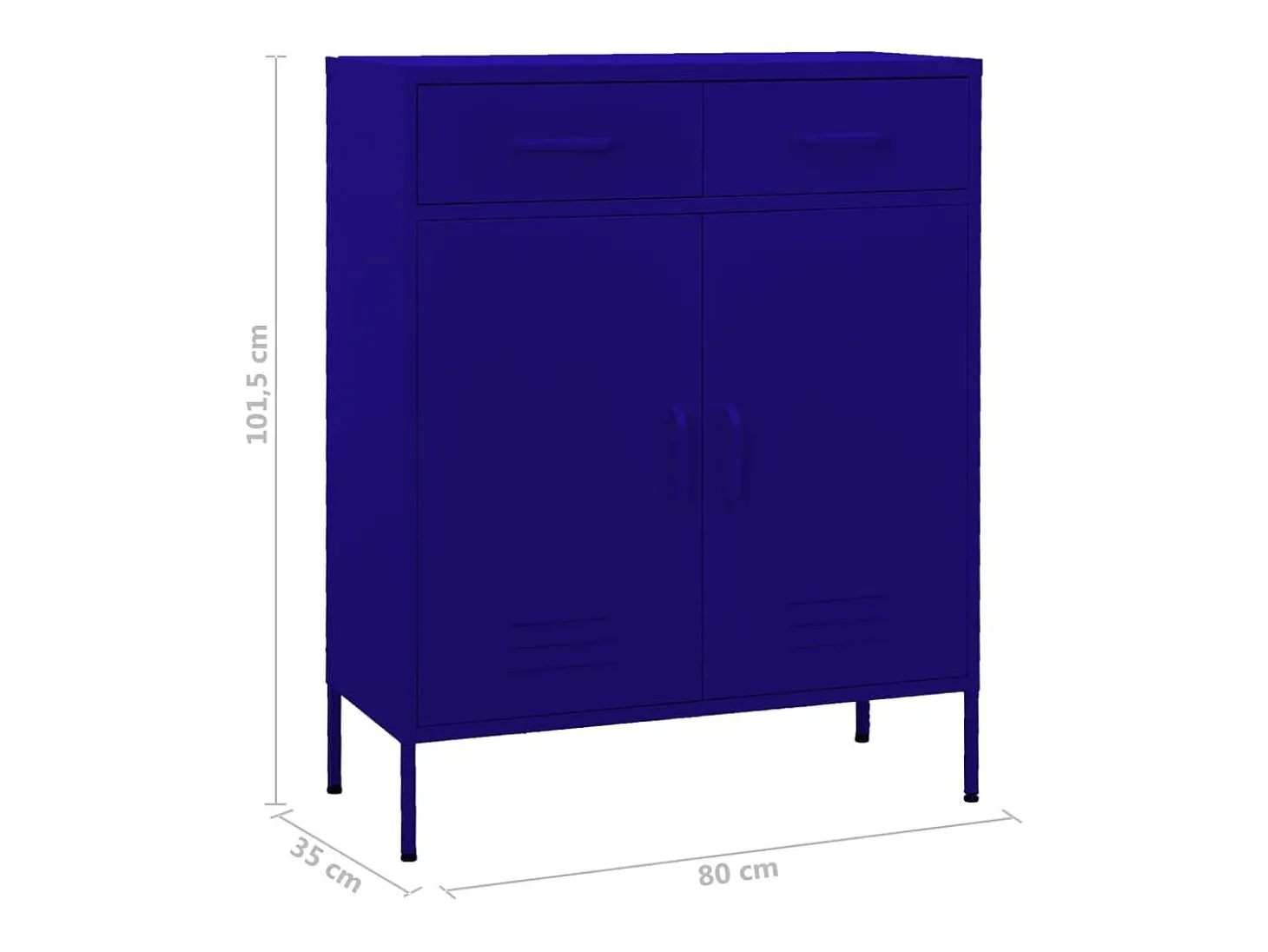 Armário de arrumação aço 80x35x101,5 cm azul-marinho