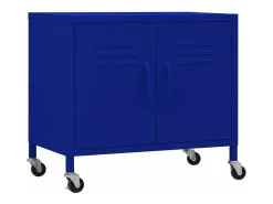 Armário de arrumação aço 60x35x56 cm azul-marinho