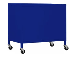 Armário de arrumação aço 60x35x56 cm azul-marinho