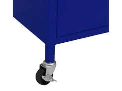 Armário de arrumação aço 60x35x56 cm azul-marinho