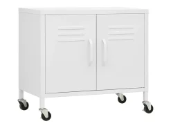Armário de arrumação aço 60x35x56 cm branco