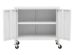 Armário de arrumação aço 60x35x56 cm branco