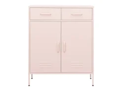 Armário de arrumação aço 80x35x101,5 cm rosa