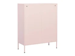 Armário de arrumação aço 80x35x101,5 cm rosa