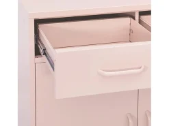 Armário de arrumação aço 80x35x101,5 cm rosa