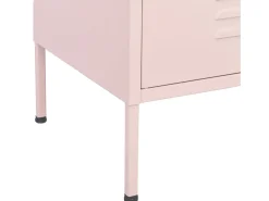 Armário de arrumação aço 80x35x101,5 cm rosa