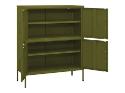 Armário de arrumação aço 80x35x101,5 cm verde-azeitona
