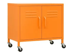 Armário de arrumação aço 60x35x56 cm laranja