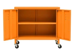 Armário de arrumação aço 60x35x56 cm laranja