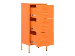 Armário de arrumação aço 42,5x35x101,5 cm laranja