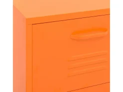 Armário de arrumação aço 42,5x35x101,5 cm laranja