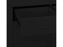 Armário de arrumação aço 80x35x101,5 cm preto