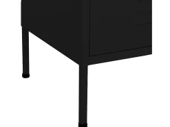 Armário de arrumação aço 80x35x101,5 cm preto