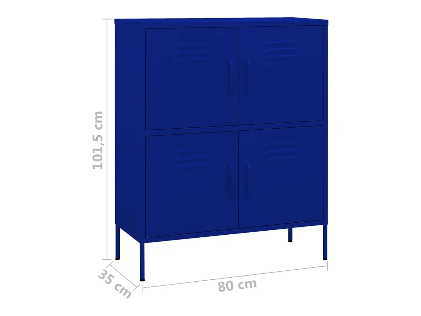 Armário de arrumação aço 80x35x101,5 cm azul-marinho