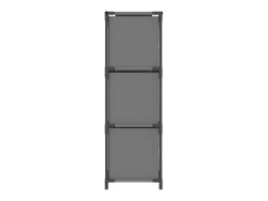 Armário de arrumação c/ 3 gavetas tecido 34x34x101 cm aço cinza