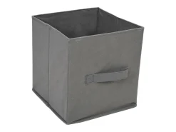 Armário de arrumação c/ 3 gavetas tecido 34x34x101 cm aço cinza