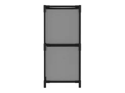 Armário de arrumação com 4 cestos tecido 63x30x71 cm aço cinza