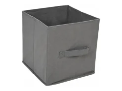 Armário de arrumação com 4 cestos tecido 63x30x71 cm aço cinza